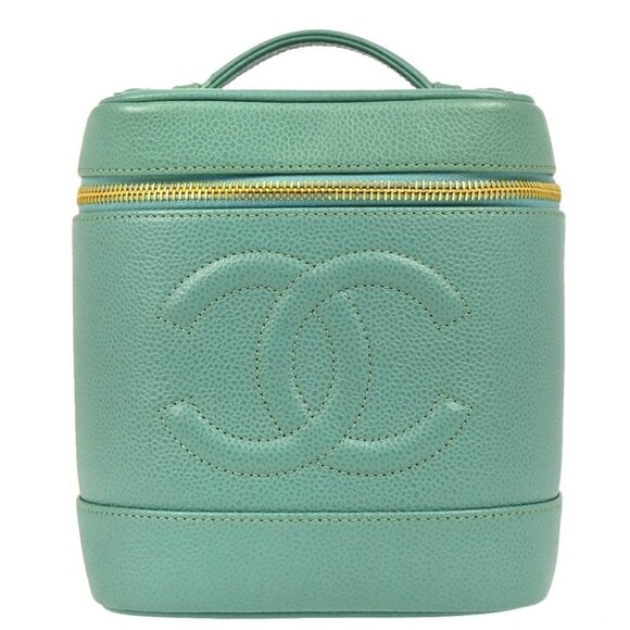 Chanel Green Calfskin Timeless Vanity Handbag - Picture 1 of 11